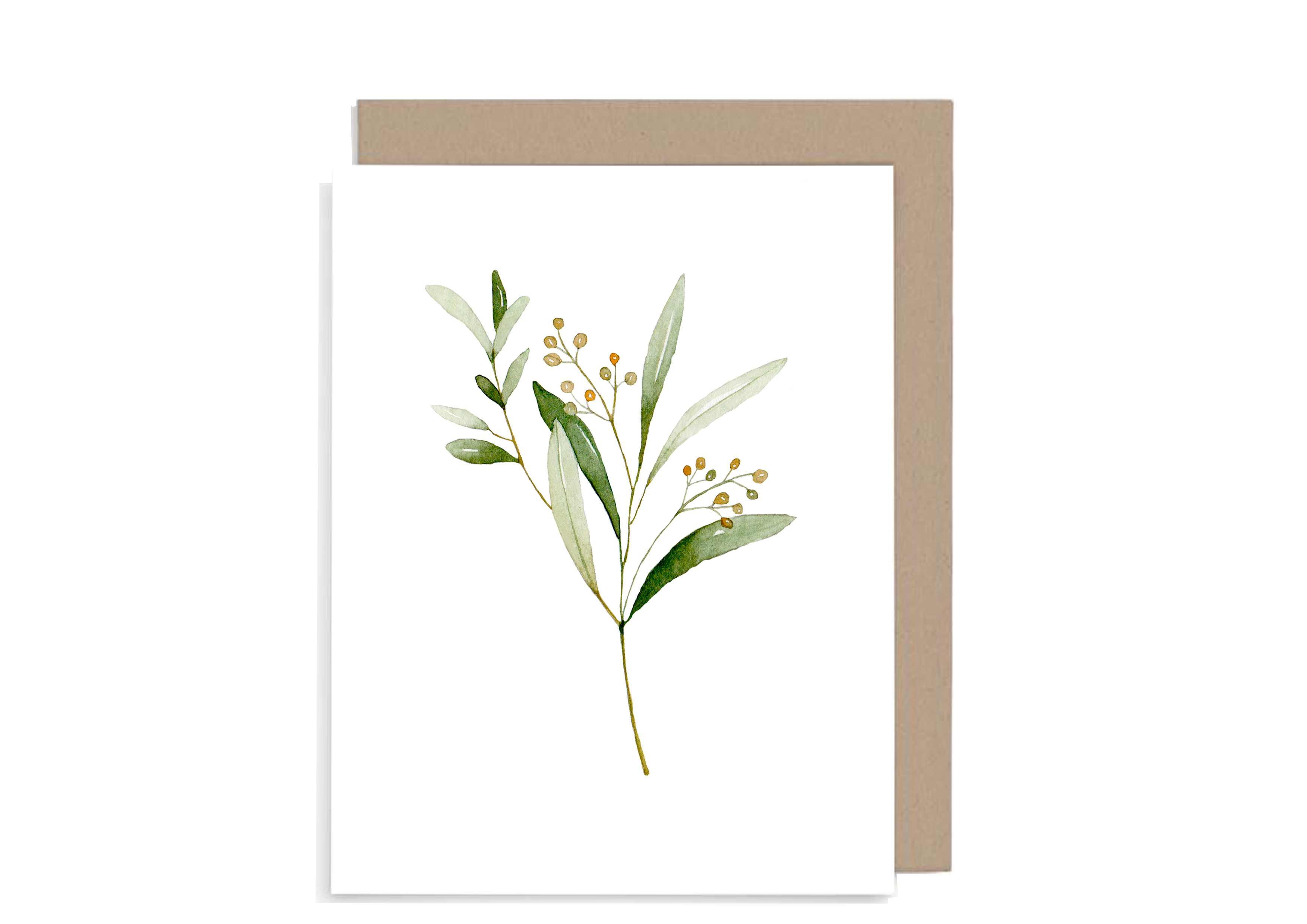 Watercolour Greenery Note Cards set of 6