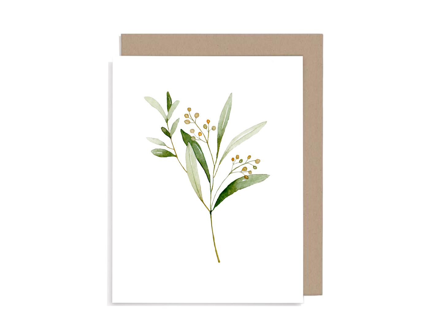 Watercolour Greenery Note Cards set of 6